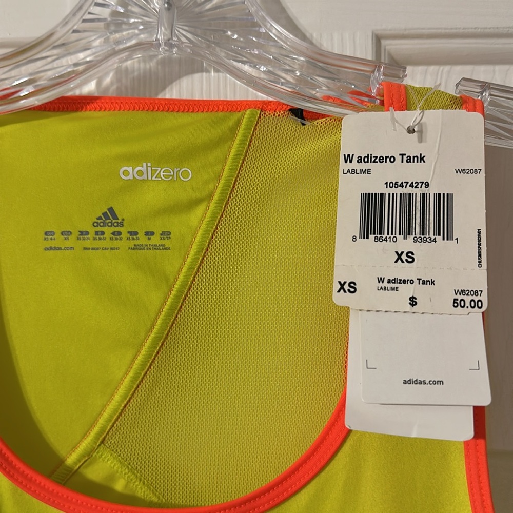 Adidas athletic tank top, Adizero, XS, NWT - Picture 2 of 3